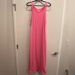 LNA ‘Candi’ Pink Front Slit Maxi Dress Sz. Large
